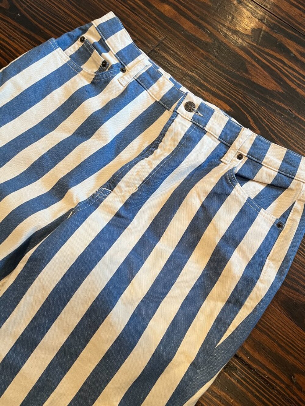 Boden High Rise Straight Stripe Jeans - size 31 R - Picture 6 of 9